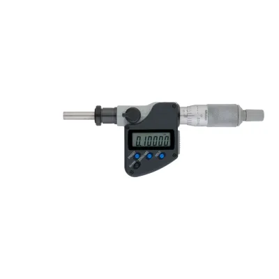Цифровая микрометрическая головка, IP65 0-1", плоский шпиндель, зажимная гайка, стержень 0,5" 350-382-30 Mitutoyo