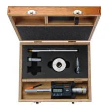 Digital 3-Point Internal Micrometer Set 0,5-0,8", Interchange. Head IP65, TIN