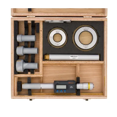 Digital 3-Point Internal Micrometer Set 0,8 - 2", Interchange. Head IP65, TIN 468-978 Mitutoyo