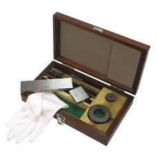 Gauge Block Set, Metric, Ins. Cert., ISO 4 Blocks, Grade 2, Steel, 2 Setting Rings D=4/10mm, Pin Gauge D=10mm