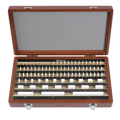 Gauge Block Set, Inch, Insp. Cert., BS 81 Blocks, Grade 0, Ceramic 516-302-11 Mitutoyo