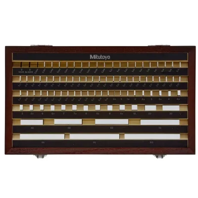 Gauge Block Set, Metric, JCSS Cert., ISO 87 Blocks, Grade 0, Ceramic 516-346-60 Mitutoyo
