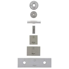 Gauge Block Set, Metric, Ins. Cert., ISO 4 Blocks, Grade 1, Steel, 2 Setting Rings D=4/10mm, Pin Gauge D=10mm