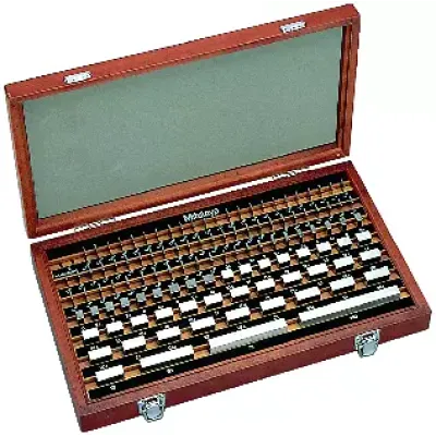 Gauge Block Set, Metric, Ins. Cert., ISO 112 Blocks, Grade 0, Steel 516-938-10 Mitutoyo