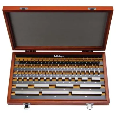 Gauge Block Set, Metric, Ins. Cert., ISO 87 Blocks, Grade 1, Steel 516-947-10 Mitutoyo