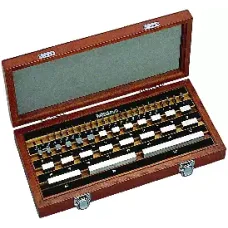 Gauge Block Set, Metric, Ins. Cert., ISO 47 Blocks, Grade 0, Steel