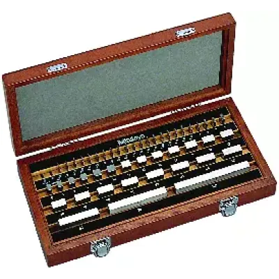 Gauge Block Set, Metric, Ins. Cert., ISO 47 Blocks, Grade 0, Steel 516-958-10 Mitutoyo