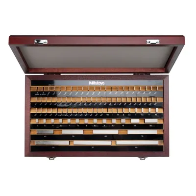 Gauge Block Set, Metric, Ins. Cert., ISO 88 Blocks, Grade 2, Steel 516-972-10 Mitutoyo