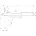 Vernier Offset Caliper 0-200mm, 0,05mm, Metric 536-102 Mitutoyo