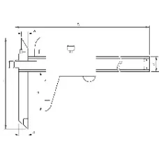 Vernier Offset Caliper 0-200mm, 0,05mm, Metric