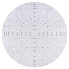 Grid and protractor chart ø 300 mm Overlay chart for measuring projector