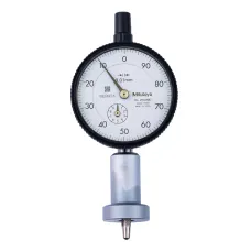 Dial Indicator Depth Gauge 0-10mm, Ball Point Contact Element, Round Base