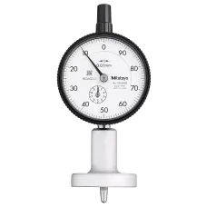 Dial Indicator Depth Gauge 0-10mm, Ball Point Contact Element, Round Base