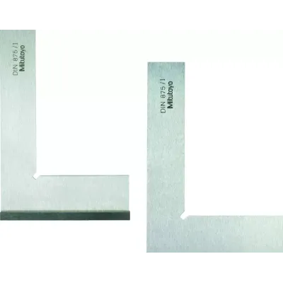 Try Square with Shoulders, DIN 875 100x70mm, Grade 1, Steel 916-322 Mitutoyo