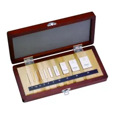 Gauge Block Set, Metric, JCSS Cert., ISO 10 Blocks, Grade 1, Ceramic