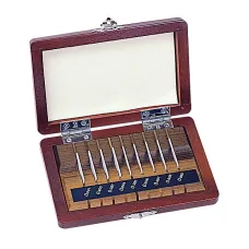 Gauge Block Set, Metric, Ins. Cert., ISO 9 Blocks, Grade 0, Ceramic