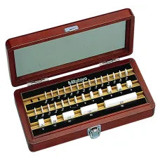 Gauge Block Set, Metric, Ins. Cert., ISO 32 Blocks, Grade 2, Ceramic