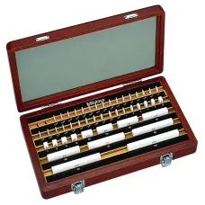 Gauge Block Set, Metric, Ins. Cert., ISO 46 Blocks, Grade 0, Ceramic