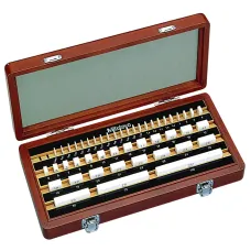 Gauge Block Set, Metric, Ins. Cert., ISO 47 Blocks, Grade 2, Ceramic