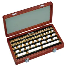 Gauge Block Set, Metric, Ins. Cert., ISO 56 Blocks, Grade 1, Ceramic