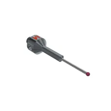 Stylus M5 ruby ball Ø2,0mm carbide stem step Ø4,0mm -Ø1,5mm, base titanium Ø11,0mm, L 43,0mm, ML 18,0mm