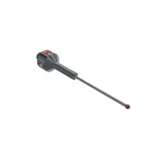 Stylus M5 ruby ball Ø2,0mm carbide stem step Ø4,0mm -Ø1,5mm, base titanium Ø11,0mm, L 57,0mm, ML 32,0mm