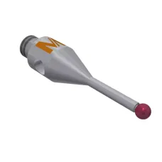 Stylus M2 ruby ball Ø1,0mm stainless steel stem Ø0,7mm, base stainless steel Ø3,0mm L 10,0mm, ML 4,5mm