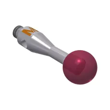 Stylus M2 ruby ball Ø4,0mm stainless steel stem Ø1,5mm, base stainless steel Ø3,0mm L 10,0mm, ML 10,0mm