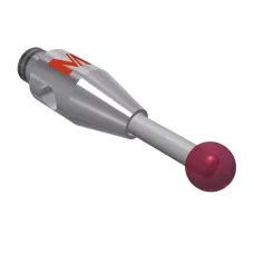 Stylus M2 ruby ball Ø2,0mm carbide stem Ø1,0mm, base stainless steel Ø3,0mm L 10,0mm, ML 5,0mm