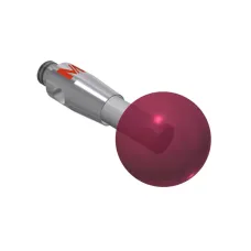 Stylus M2 ruby ball Ø6,0mm carbide stem Ø2,0mm, base stainless steel Ø3,0mm L 10,0mm, ML 10,0mm