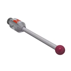 Stylus M2 ruby ball Ø2,0mm carbide stem Ø1,0mm, base stainless steel Ø3,0mm L 15,0mm, ML 11,0mm