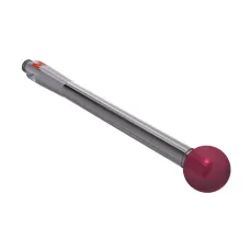 Stylus M2 ruby ball Ø5,0mm carbide stem Ø2,5mm, base stainless steel Ø3,0mm L 30,0mm, ML 30,0mm