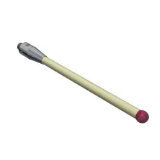 Рубінова кулька Stylus M4 ø5,0 мм, керамічна ніжка Ø4 мм, основа з нержавіючої сталі Ø мм, L75 мм, ML60,3 мм