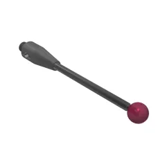 Рубінова кулька Stylus M4 Ø6,0 мм, твердосплавний стрижень Ø2,5 мм, основа з нержавіючої сталі Ø7,0 мм, L50 мм, ML 40,7 мм