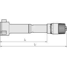 3-точечный внутренний микрометр Holtest 1,2-1,6", 0,0002", эконом-типа