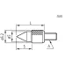Contact Element Conical, M2,5x0,45 60°,10mm Length, Steel, Metric 101120 Mitutoyo