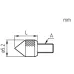 Contact Element Conical, M2,5x0,45 90°, 5mm Length, Steel, Metric 101385 Mitutoyo