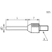 Contact Element Cylinder, M2,5x0,45 D=0,45mm, 5mm Length, Carbide, Metric 21AAA329 Mitutoyo