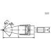 Contact Element Conical, M2,5x0,45 90°, 15mm Length, Carbide 120068D Mitutoyo