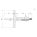 Depth Micrometer, Interchangeable Rods 0-3", 2,5" Base 129-126 Mitutoyo