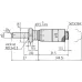 Micrometer Head, Spindle Feed 0,25mm/rev 0-13mm, 0,01mm, Spherical, with Clamp Nut 148-133-10 Mitutoyo