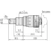 Micrometer Head, Spindle Feed 0,1mm/rev. 0-6,5mm, 0,002mm, Spherical 148-342-10 Mitutoyo
