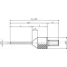 Contact Element Cylinder, M2,5x0,45 D=1mm, 8mm Length, Carbide, Metric 21AAA331 Mitutoyo