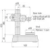 Gauge Stand with Hardened Steel Anvil D=58mm, Serrated Anvil, Heigh Column 519-109-10 Mitutoyo