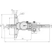 Dial Depth Gauge 0-300mm, 0,05mm, Fine adjustment 527-303-50 Mitutoyo