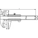 Vernier Scribing Caliper, Carb. Jaws 0-150mm, 0,05mm, Metric 536-221 Mitutoyo