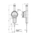 Digital Indicator ID-F Inch/Metric, 2", 0,00002", ASME/ANSI/AGD, with BS AC-Adapter 543-854E Mitutoyo