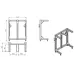 Rack for two pallets CMM fixtures, eco-fix series, Pallet Receiver System PRS K551342 Mitutoyo