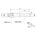 Cylinder stylus M2, carbide 2,0mm carbide stem Ø3,0mm, L15mm, ML 7,5mm K651458 Mitutoyo