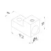 Telescope fixture slider, 17x8x10 mm opti-fix series K550839 Mitutoyo